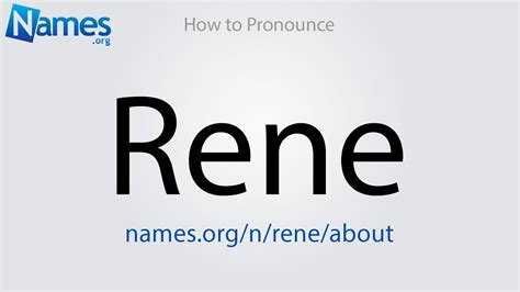 rene pronunciation|rene name pronunciation.